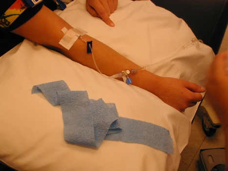 Hooked to the IV